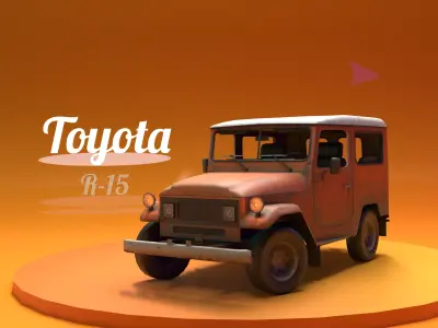 Toyota R-15  Free low-poly 3D model