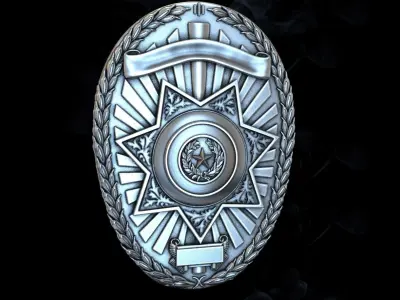 POLICE Badge  3D print model purchase