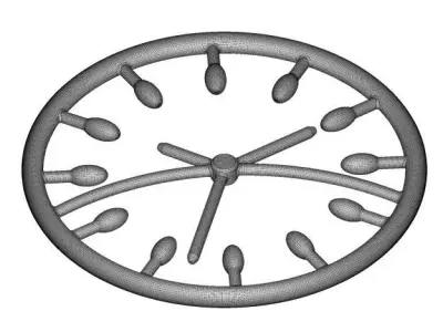 Classic Modern Wall Clock 3D print model