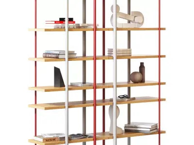 Milonga Oak Bookcase by Miniforms 3D model