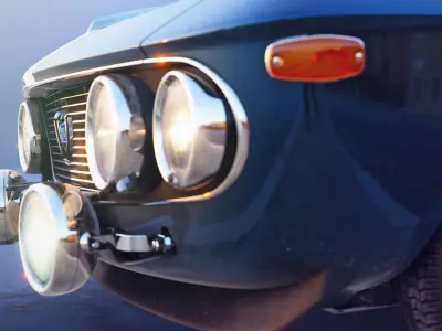 Lancia Fulvia - Premium Rigged 3D Car Model 3D model