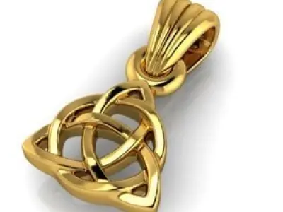 Celtic Trinity Pendant Necklace Charm Jewelry 3D print model