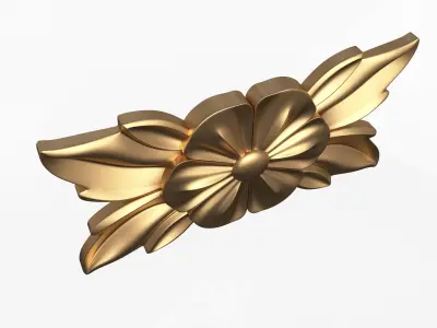 Rosette Carved Decoration CNC 013 Low-poly 3D model