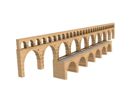 Pont Du Gard Bridge  3D model