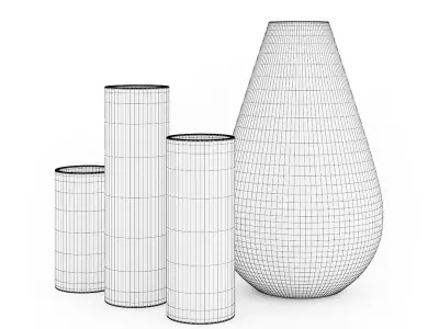 Decorative Glass Vases 3D model