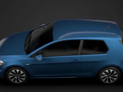 VW Golf TGI Bluemotion 3door Typ5G 2019 3D model