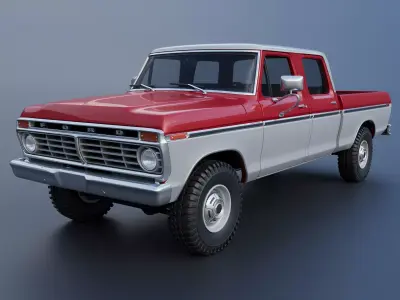 F-250 Crew Cab 1974 3D print model