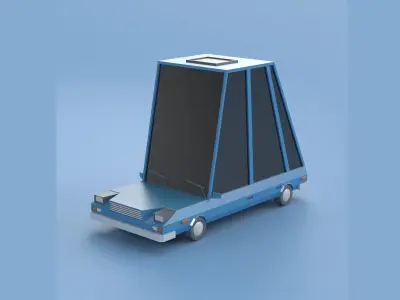 CARTOON CAR 1 Low-poly 3D model