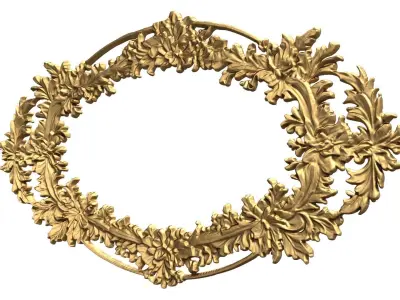Plaster decorative frame ornament 22  3D print model
