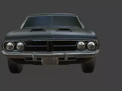 Plymouth Barracuda Antique Car 3D Model 3D model