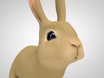 Animated and Rigged Rabbit 3D model