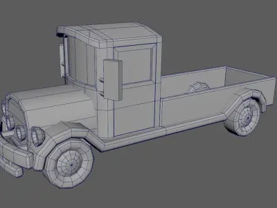 Low Poly Truck Pack - 15 Pieces Low-poly 3D model