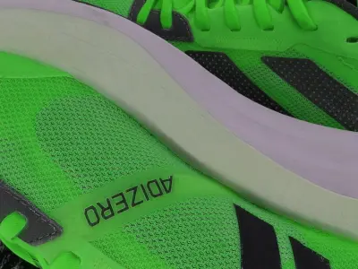 ADIDAS ADIZERO BOSTON 11 3D SHOES - GREEN Low-poly 3D model