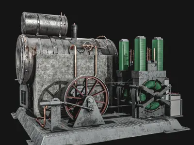 Steam Generator Low-poly 3D model