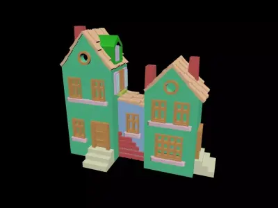 Medieval House 68 3D print model 3D model
