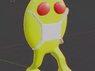 High poly Corono Awarness Biscuts with Animation 3D model