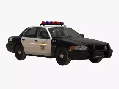 Generic Police Car 2 3D model