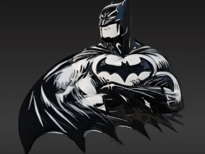Batman Torso with cape Free 3D print model