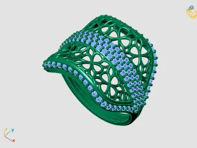 Women Ring 3DM Womens Ring 3d models 3D print model 3D print model 6