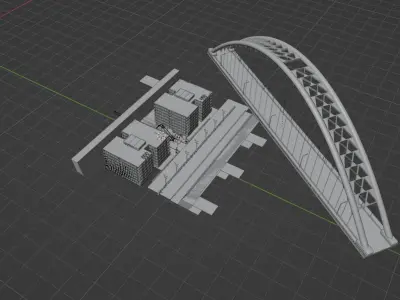 Street for a photo shoot of transports  3D model