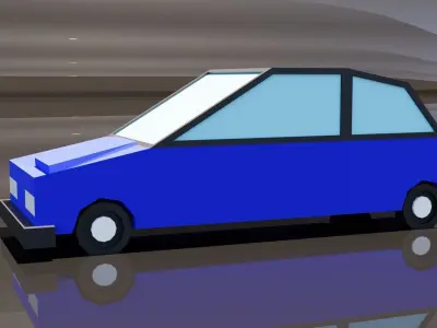 Easy Color Change Sport Car  Low-poly 3D model