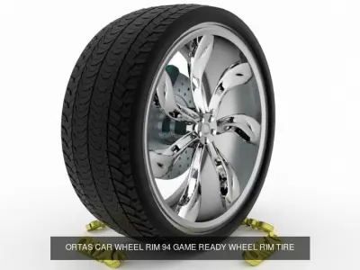 ORTAS CAR WHEEL RIM 91-92-93-94-95 GAME READY WHEEL 3D Model Pack