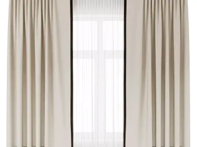 Curtains 43 Low-poly 3D model