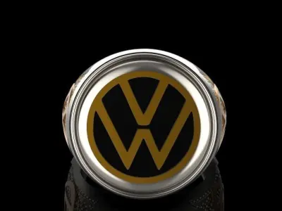 volkswaguan ring Silver Gold  Print Silver Gold  Print 3D print model