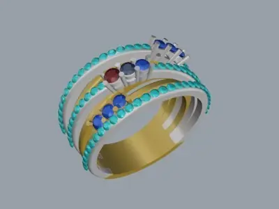 Women Ring 19 3D print model