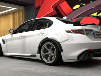 Alfa Romeo Giulia GTAM stock  3D model
