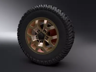 Off Road Wheel 3D model Low-poly 3D model