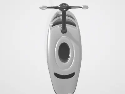 Motorcycle of future Low-poly 3D model