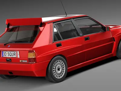 Lancia Delta HF Integrale Stock 3D model