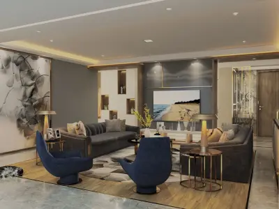 luxury livingroom  3D model