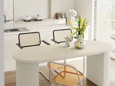 White kitchen 3D model