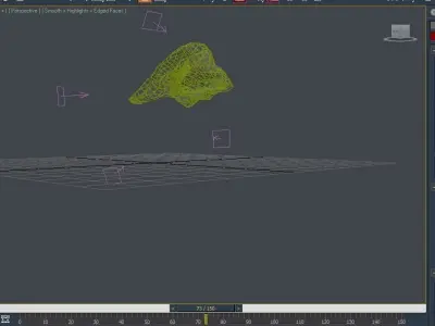 cloth simulated Low-poly 3D model