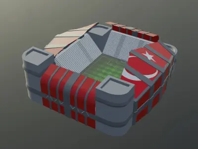 Football Stadium - Turkey Low-poly 3D model