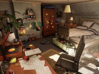 Modern Interiors Mega Bundle Low-poly 3D model