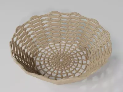 WICKER BASKET05 3D model