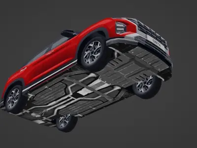 Lowpoly Hyundai Creta Low-poly 3D model