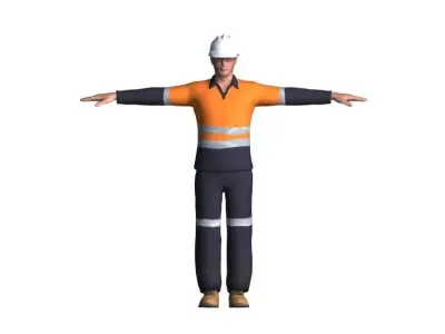 Workman Construction Mining Worker 3D model 3D model