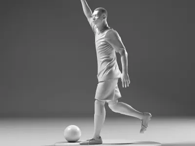 Footballer 05 Run 03 Stl 3D print model