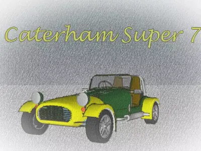 Caterham Super Seven 7 car for WeLoveCars collection by whata... Free 3D print model