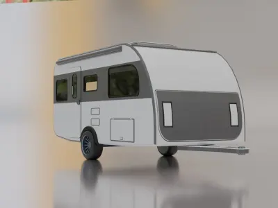 Travel Trailer Low-poly 3D model
