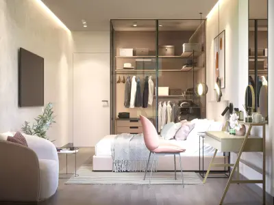 Modern bedroom -MAX -FBX -OBJ -STL 3D model