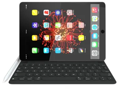 Apple iPad Pro 105 And Type Cover And Pencil 3D model