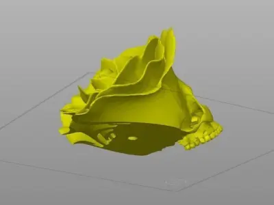 Rose Skull 3D print model