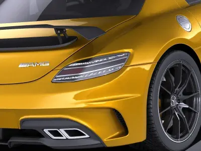 Mercedes SLS AMG BLACK 2015 VRAY 3D model