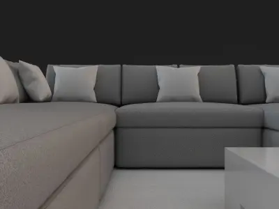 Living Room Furniture Set 2 3D model