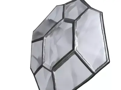 Modern Geometric Decorative Panel Low-poly 3D model